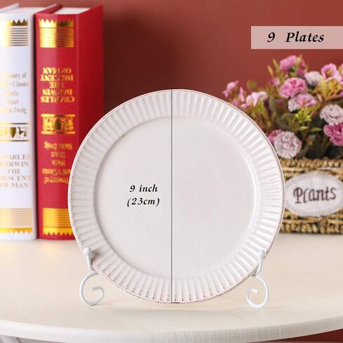 Artliving 2 Pack 8" Iron Plate Stand - White Easel Display Photo Holder for Picture Frames, Cookbooks, Decorative Plates, Tablets and Art in Saudi Arabia
