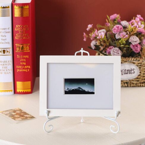 Artliving 2 Pack 8" Iron Plate Stand - White Easel Display Photo Holder for Picture Frames, Cookbooks, Decorative Plates, Tablets and Art in Saudi Arabia
