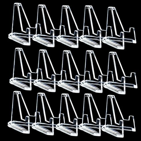 XYZsundy 15 عبوة من حوامل الحامل الأكريليك، حامل بطاقات لعرض البطاقات الرياضية، حامل بطاقات مغناطيسية، ميداليات التحدي، العملات المعدنية، رياضات البيسبول (طول 2.25 بوصة) in Kuwait