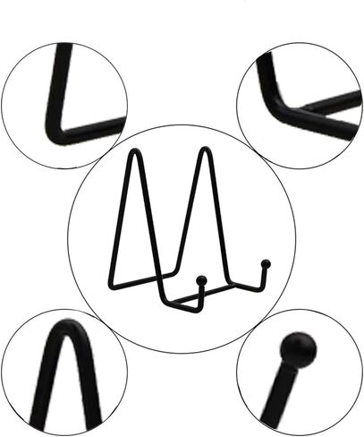 NDSWKR 10 Pack Plate Stands for Display, 6 Inch Iron Easel Plate Holder, Black Picture Frame Stand Holder for Pictures, Book, Photo, Dish, Tablets, Art in Kuwait