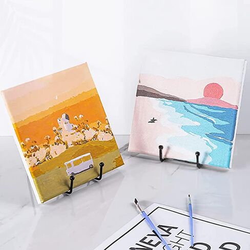 NDSWKR 10 Pack Plate Stands for Display, 6 Inch Iron Easel Plate Holder, Black Picture Frame Stand Holder for Pictures, Book, Photo, Dish, Tablets, Art in Kuwait