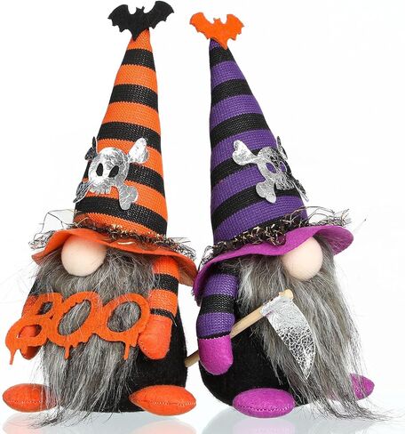 Funoasis 2 قطعة تماثيل الهالوين القطيفة المصنوعة يدويًا جنوم السويدية Tomte الاسكندنافية Nisse Elf القزم المنزل المتدرج زخارف الحفلات in Kuwait