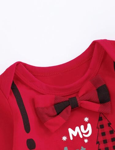 oklady 4Pcs My First Christmas Clothing Toddler Baby Boys Girls Rompers Long Sleeve Newborn Outfits Set in Kuwait