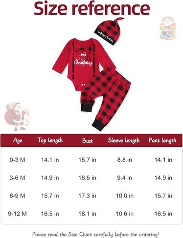 oklady 4Pcs My First Christmas Clothing Toddler Baby Boys Girls Rompers Long Sleeve Newborn Outfits Set in Kuwait