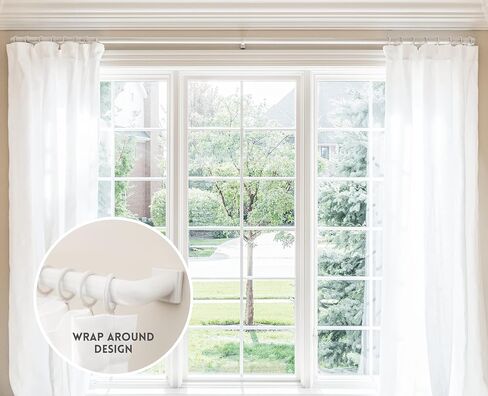 BlastHome™ Luxury French Return Room Darkening Brackets – Premium Quality, Heavy Metal – Fits Only Signature Collection Curtain Rods (Not Included) – 1 1/4" Diameter, Set of 2 – Brushed Dark Brown in Kuwait