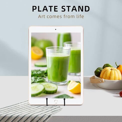 4Pcs 6 Inch Plate Stands for Display, Metal Black Frame for Display Picture Stand. Plate Holder Display Stand for Picture, Decorative Plate, Book, Photo, Dish and Tabletop Art in Kuwait