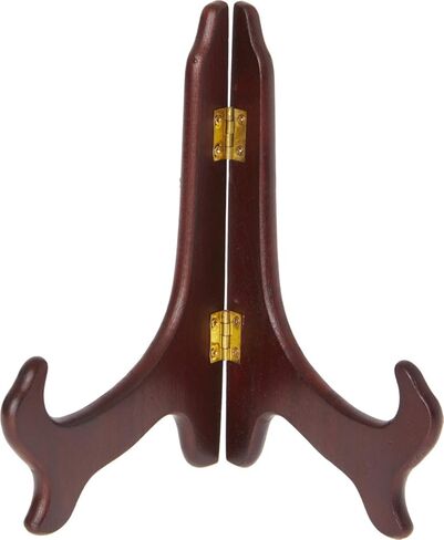 Bard's Hinged Dark Wood Plate Stand, 7" H x 6" W x 4.25" D (For 7" - 8.5" Plates) in Saudi Arabia