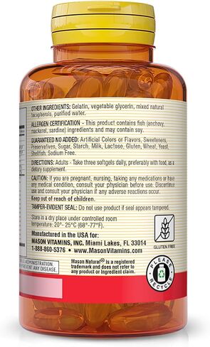 MASON NATURAL, Omega 3-6-9,Fish,FLX,BRG 60 Sgel Ea 1 in Saudi Arabia