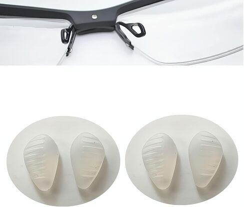 Eyeglasses Nose Pads,BEHLINE 2 Pairs Soft Silicone Nose Pads Push-in Nose Piece Replacement for N ike Glasses Eyeglasses Sunglasses and Eyewear(Black) in Kuwait