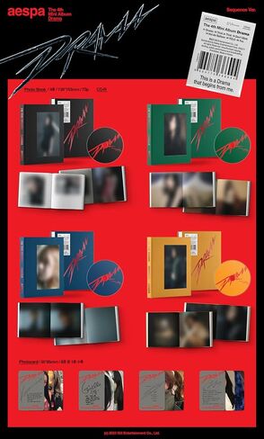 aespa Drama الألبوم المصغر الرابع CD+Photocard+Tracking Sealed (نسخة درامية) in Saudi Arabia