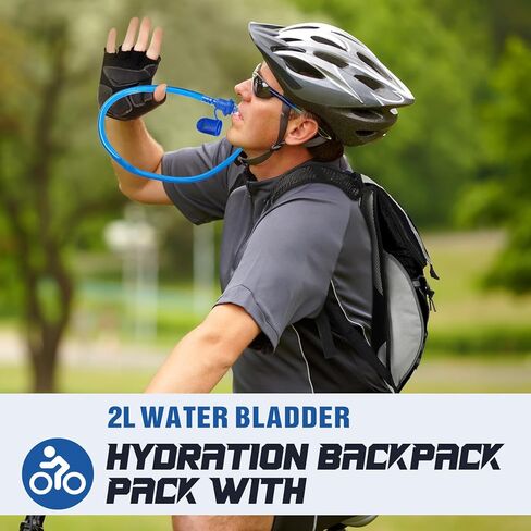 Buryeah 5 Pcs Hydration Backpack Pack with 5 Pcs 2L Water Bladder Lightweight Water Backpack with Hydration Bladder Hydration Backpack Hiking Backpack Water Rucksack Backpack Bladder Bag for Adults in Kuwait