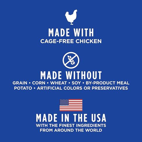 وصفة غريزة خام خالية من الحبوب لكبار السن مع طعام الكلاب الجاف الطبيعي والدجاج الحقيقي، كيس 4 رطل in Kuwait