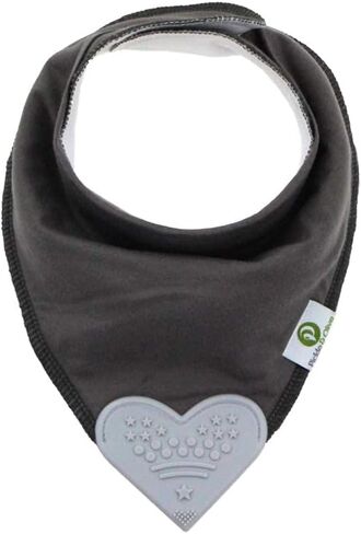 Pickle & Olive Baby Bandana Teething Bibs with Attached Silicone Teether - Set Of 4 -Solid Blues in Saudi Arabia