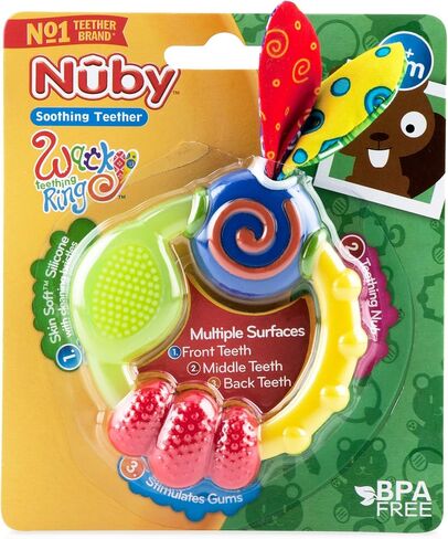 Nuby Wacky Teething Ring (2 Pack) in Saudi Arabia