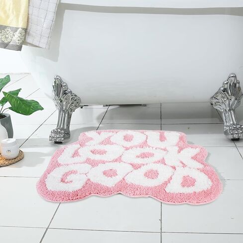 سجادة حمام TOIVO You Look Good - سجادة حمام خضراء مضحكة أنيقة بكلمات لطيفة، ماصة وغير قابلة للانزلاق - 25 × 21 بوصة (أخضر) in Kuwait