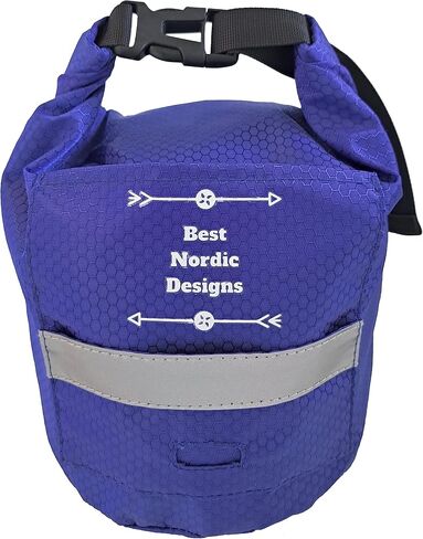 حامل شنطة فضلات الكلاب - شنطة سفر مقاومة للرائحة وقابلة لاعادة الاستخدام لاكياس فضلات الكلاب وتخزين الطعام للمشي وحفظ المكافآت ومعدات المشي لمسافات طويلة والكلاب وشنطة واج وأنبوب دوو ومغرفة بوبر in Kuwait