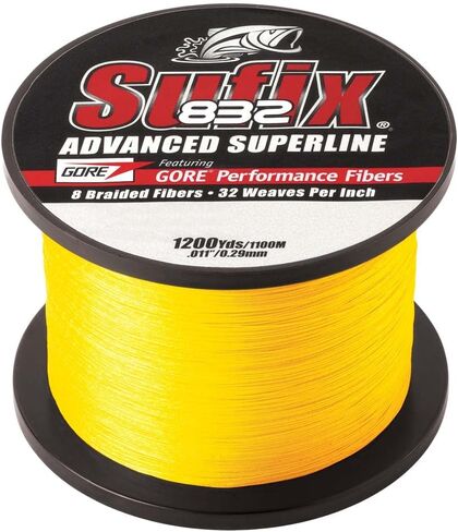 Sufix 832 Braid 6 lb Hi-Vis Yellow - 1200 Yds in Saudi Arabia
