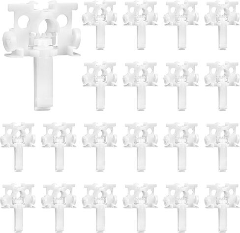 20 Pcs Vertical Blind Parts Vertical Blinds Repair Kit Blind Replacement Parts with Stem Blind Replacements Accessories Vertical Blind Repair Carrier Plastic Carrier Repair Bracket White in Saudi Arabia