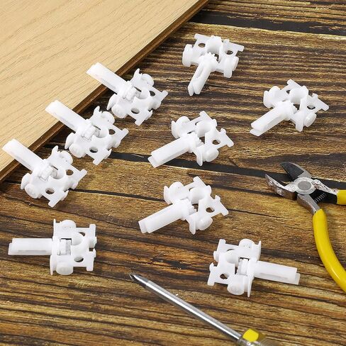 20 Pcs Vertical Blind Parts Vertical Blinds Repair Kit Blind Replacement Parts with Stem Blind Replacements Accessories Vertical Blind Repair Carrier Plastic Carrier Repair Bracket White in Saudi Arabia