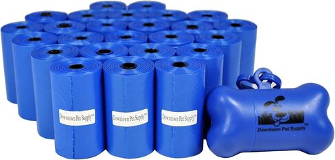 مجموعة أكياس نفايات الكلاب غير المعطرة من Downtown Pet Supply عدد 1000 مع موزع أكياس فضلات الكلاب، بألوان قوس قزح الباستيل - أكياس فضلات الكلاب المقاومة للتسرب يمكن إعادة تعبئتها بمشبك المقود وموزع أكياس العظام - 12.5 × 8.5 بوصة in Kuwait