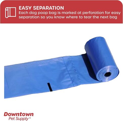 مجموعة أكياس نفايات الكلاب غير المعطرة من Downtown Pet Supply عدد 1000 مع موزع أكياس فضلات الكلاب، بألوان قوس قزح الباستيل - أكياس فضلات الكلاب المقاومة للتسرب يمكن إعادة تعبئتها بمشبك المقود وموزع أكياس العظام - 12.5 × 8.5 بوصة in Kuwait