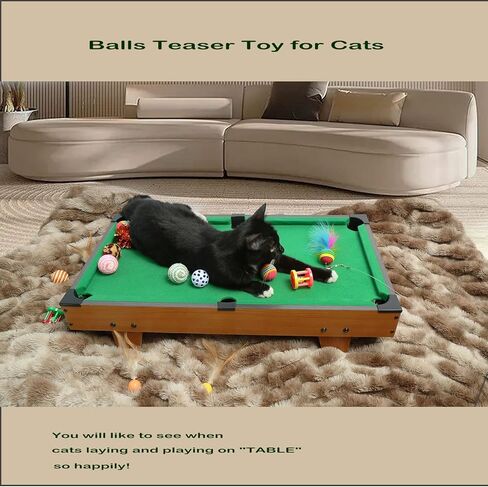 طاولة بلياردو صغيرة من Hora de Lima لألعاب طاولة البلياردو للقطط مع دعابة ريشة القط التفاعلية in Kuwait