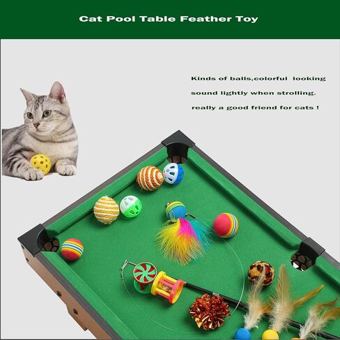 طاولة بلياردو صغيرة من Hora de Lima لألعاب طاولة البلياردو للقطط مع دعابة ريشة القط التفاعلية in Kuwait