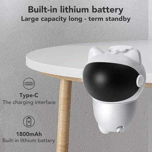 KONPCOIU Automatic Cat Toys, Indoor Laser Toy, Cats Exercise Toy Laser, Interactive Kitten Stimulation Electronic Feathers for Cats, Rechargeable Toys Gift for Cats/Kitty/Dogs, 1800 mAh Batterry in Kuwait