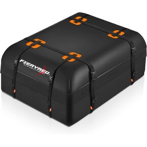 FieryRed Car Roof Bag Cargo Carrier - 15 قدم مكعب حقيبة أمتعة مقاومة للماء على السطح مع حصيرة مضادة للانزلاق، حقيبة تخزين الأمتعة للسفر ذات هيكل ناعم لجميع المركبات مع أو بدون رف in Kuwait