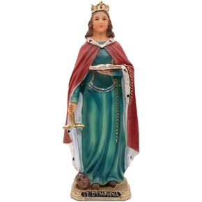 Saint Dymphna | Patron of Mental Illness | Christian Home Decor | 8" Tall | Great Catholic Gift for Baptism, First Holy Communion, Confirmation, Graduation and Housewarming Multicolor in Saudi Arabia