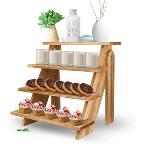 حامل كب كيك خشبي بتصميم ريفي من مافورف، مناسب لعدد 24 كب كيك in Kuwait