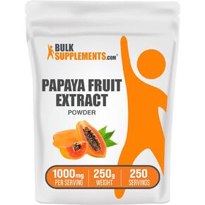 BULKSUPPLEMENTS.COM Papaya Fruit Extract Powder - from Carica Papaya, Papaya Extract - for Digestive & Skin Support, Papaya Powder - 1000mg per Serving, 250g (8.8 oz), Pack of 1