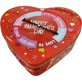 علبة معدنية بتصميم قلب مع غطاء دوار من فالنتاين in Kuwait