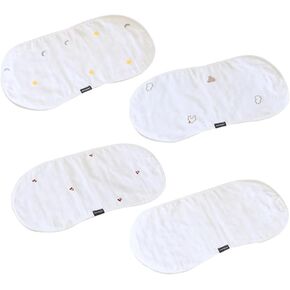 WONDERLAND 100% Cotton Burp Cloths for Baby Boys and Girls, Baby Essentials Premium Absorbent and Soft for Newborn Registry, Newborn Towel, Milk Spit Up Cloths (Color,4-Pack) in Saudi Arabia
