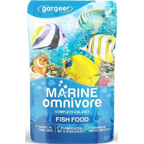 Gargeer 3oz Bottom Dweller Fish Food for Advanced Breeders. Complete Bottom Dweller Gel Diet for Both Juveniles & Adults. Made in The USA Using Premium Ingredients, Ocean Nutrition Gourmet Formula