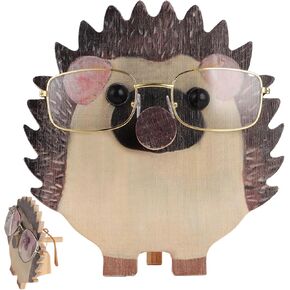 Wooden Hedgehog Eyeglass Holder Display Stand Creative Cute Animal Glasses Holder Handmade Creative Sunglasses Display for Desktop Accessory, Home Office Decor, Birthday and Christmas Gift (Hedgehog) in Kuwait