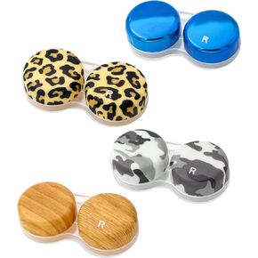 SPORTS WORLD VISION OptiCool Contact Lens Cases with Four different Designs Cute Screw Top Travel Storage 3 Cases Of The Same Style Per Order