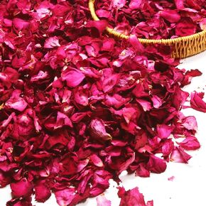 2 QT Mix Biodegradable Red Rose Petals Wedding Confetti, 20+ Cups of Dried Flower Petals for Bathing, Soap, Candle Making, Tabletop Decoration, Party supplies, Fragrance and Flower Girl Bridal