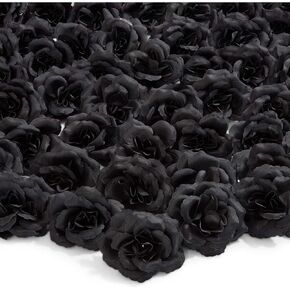 Bright Creations 50 Pack Gold Roses Artificial Flowers Bulk, 3 Inch Stemless Fake Silk Roses for Decorations, Wedding, Faux Bouquets