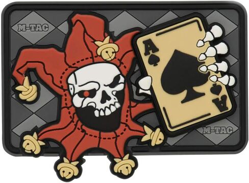M-Tac Morale Patch Joker Skull Death Card Tactical 3D PVC (Black-Coyote) in Saudi Arabia
