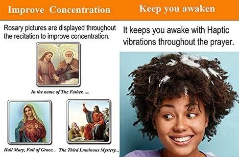 إفيا ماريا الناطقة - مسبحة صوت الإنسان خرز الكاثوليكية تماما مثل مسبحة تقول شريك. لا مزيد من الممل. هدايا المعمودية للأولاد والبنات والخرز مسبحة الخرز الكاثوليكية للنساء 1801 in Kuwait