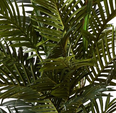 Nearly Natural 5263-0308 56in. Areca Palm Silk Tree with Basket,Green,10" x 10" x 48" and Nearly Natural 6737 4ft. Bamboo with Decorative Planter in Kuwait