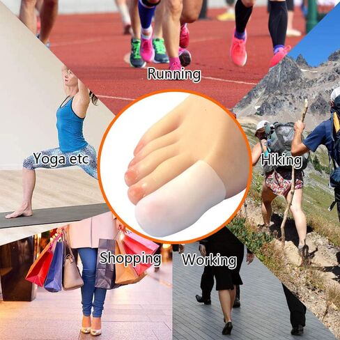 Hoogoo Big Toe Caps 10 Pack, Gel Toe Sleeves Toe Bandage Cover for Big Toe, Silicone Toe Protectors Man & Woman in Kuwait