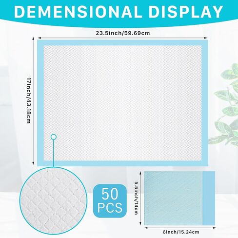 Tivcck Disposable Changing Pads,17 x 24 inch Baby Disposable Underpads,Ultra Absorbent Disposable Bed Pads,Disposable Diaper Changing Pads,Leak-Proof Breathable Underpads,Waterproof Pets Dogs Pee Pads in Kuwait