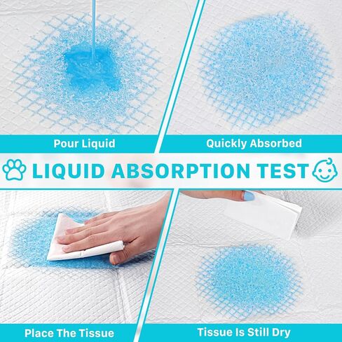 Tivcck Disposable Changing Pads,17 x 24 inch Baby Disposable Underpads,Ultra Absorbent Disposable Bed Pads,Disposable Diaper Changing Pads,Leak-Proof Breathable Underpads,Waterproof Pets Dogs Pee Pads in Kuwait