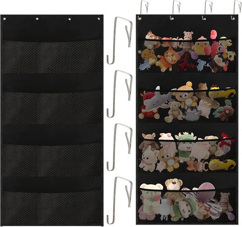 Over the Door Stuffed Animal Net, Stuff Animal Storage Ideas Hanging Stuffed Animal Storage Toys Hammock for Stuffed Animals, Kids Room Organizers and Storage for Plush Toys, Baby Supplies in Saudi Arabia