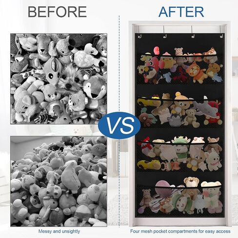 Over the Door Stuffed Animal Net, Stuff Animal Storage Ideas Hanging Stuffed Animal Storage Toys Hammock for Stuffed Animals, Kids Room Organizers and Storage for Plush Toys, Baby Supplies in Saudi Arabia