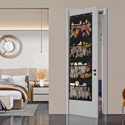 Over the Door Stuffed Animal Net, Stuff Animal Storage Ideas Hanging Stuffed Animal Storage Toys Hammock for Stuffed Animals, Kids Room Organizers and Storage for Plush Toys, Baby Supplies in Saudi Arabia