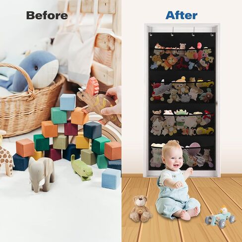 Over the Door Stuffed Animal Net, Stuff Animal Storage Ideas Hanging Stuffed Animal Storage Toys Hammock for Stuffed Animals, Kids Room Organizers and Storage for Plush Toys, Baby Supplies in Saudi Arabia