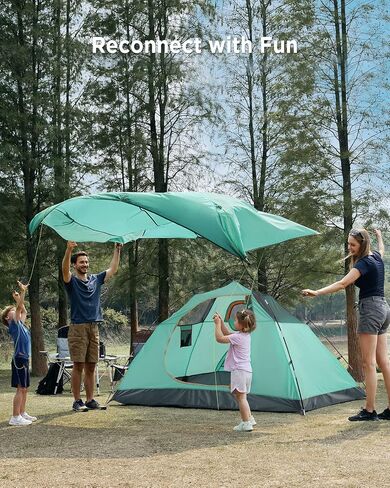Ciays Camping Tent, Waterproof Family Tent with Removable Rainfly and Carry Bag, Lightweight Tent with Stakes for Camping, Traveling, Backpacking, Hiking, Outdoors in Saudi Arabia